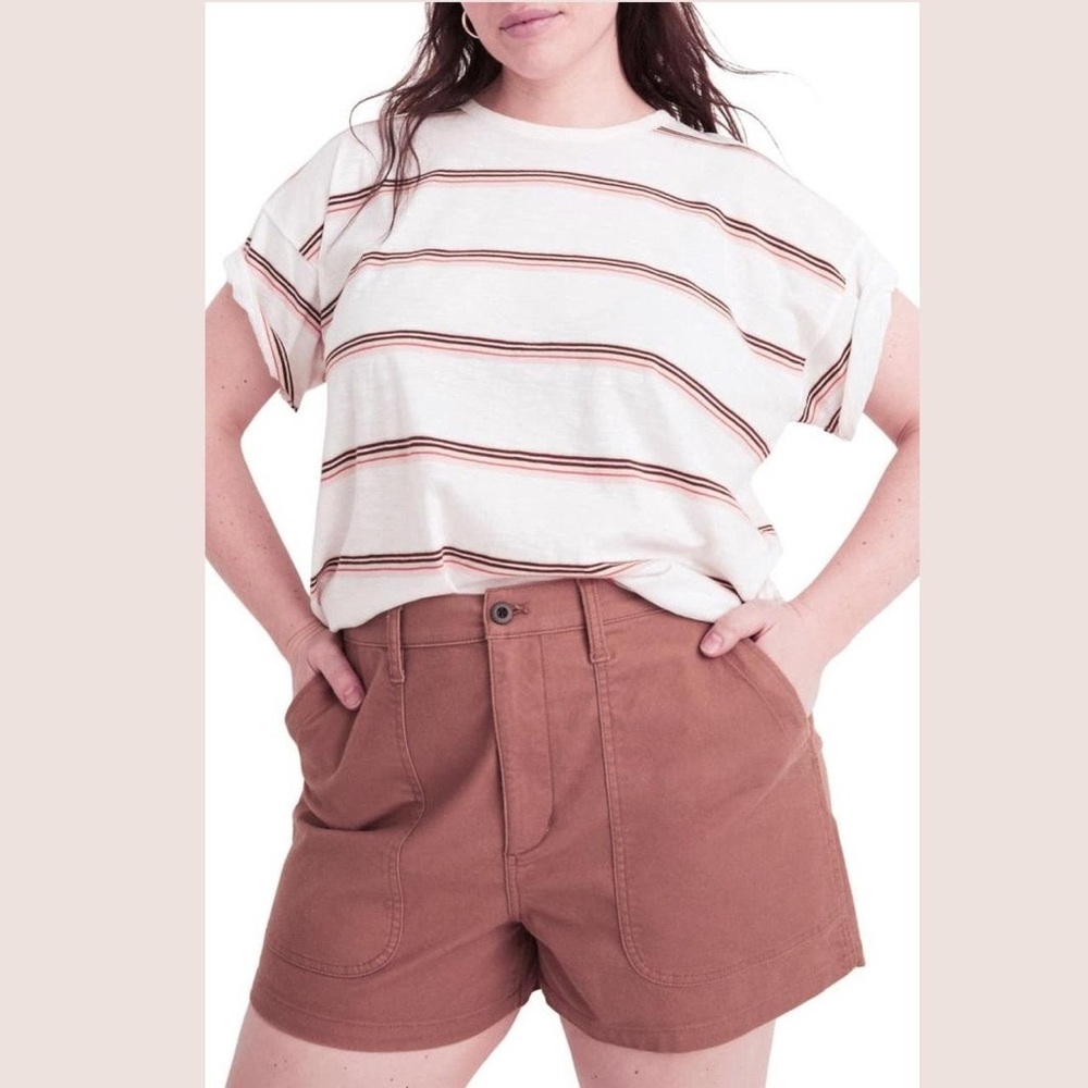 Madewell Utility Cargo Shorts Dusty Rose High Rise Size31